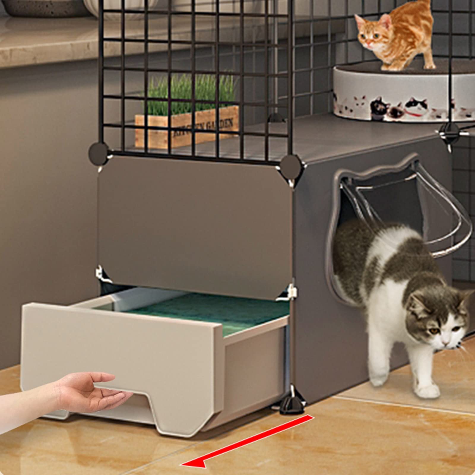 Amazon.co.jp: 猫ケージ - 猫小屋 キャティオ 屋外猫囲い DIY 猫プレイ